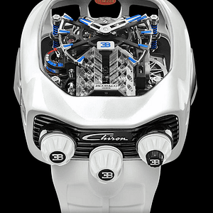 Bugatti Chiron Tourbillon White Dial Watch
